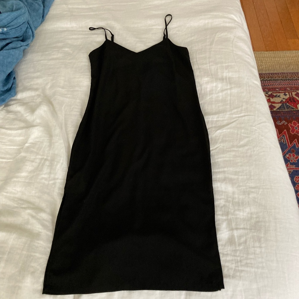 H&M black slip dress